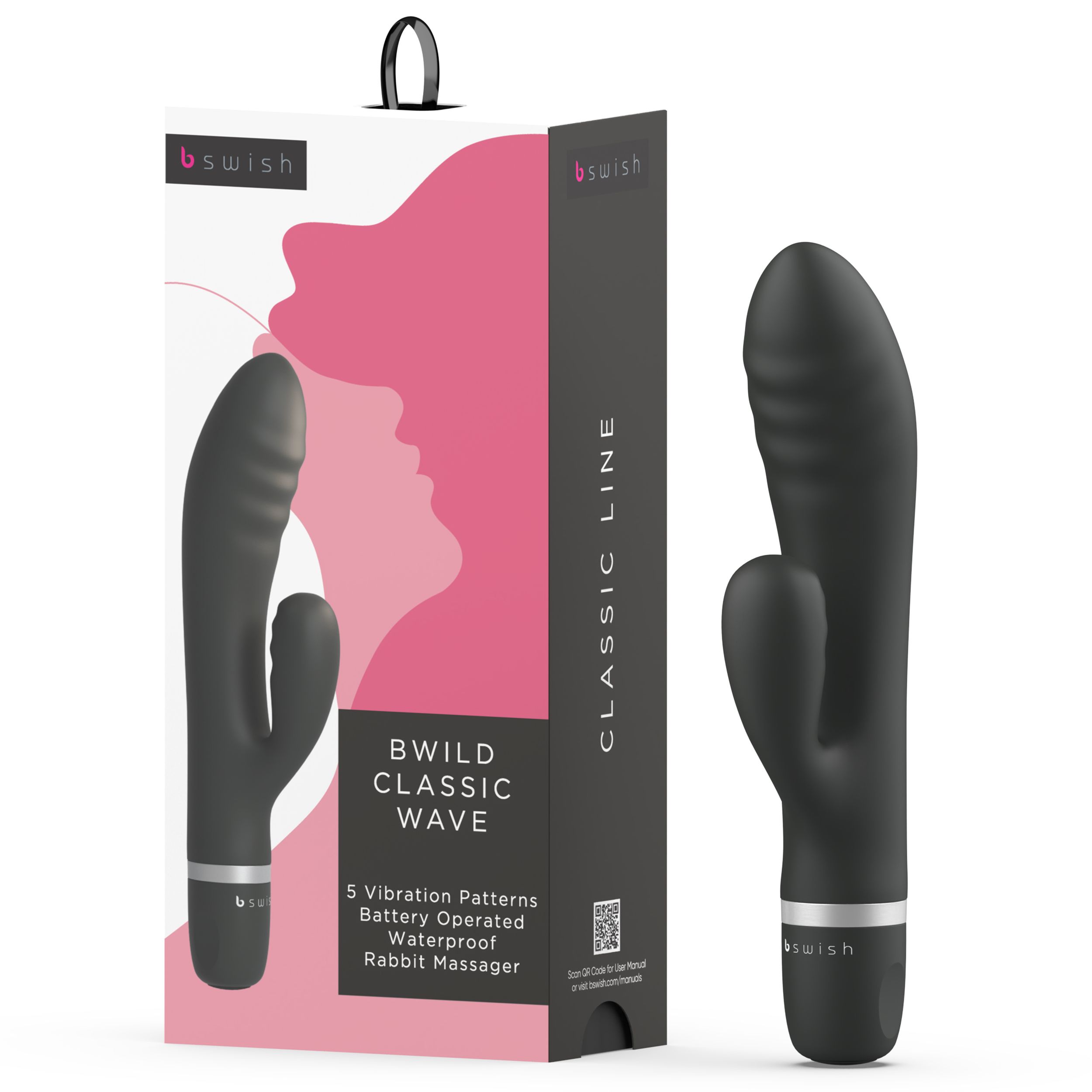 B Swish - Bwild Classic Wave Vibrator Zwart - Afbeelding 3