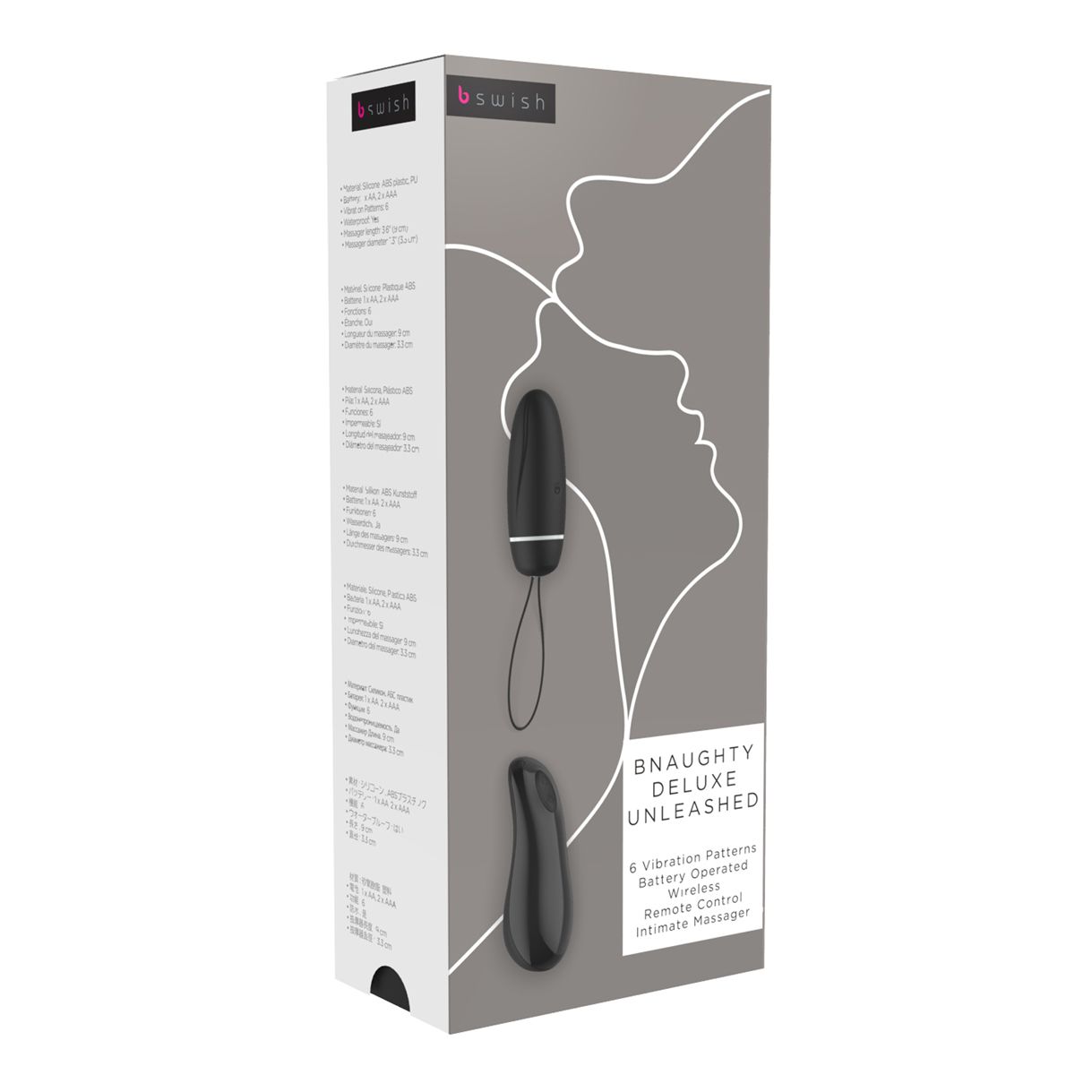 B Swish - bnaughty Deluxe Unleashed Vibrerende Bullet Zwart - Afbeelding 5