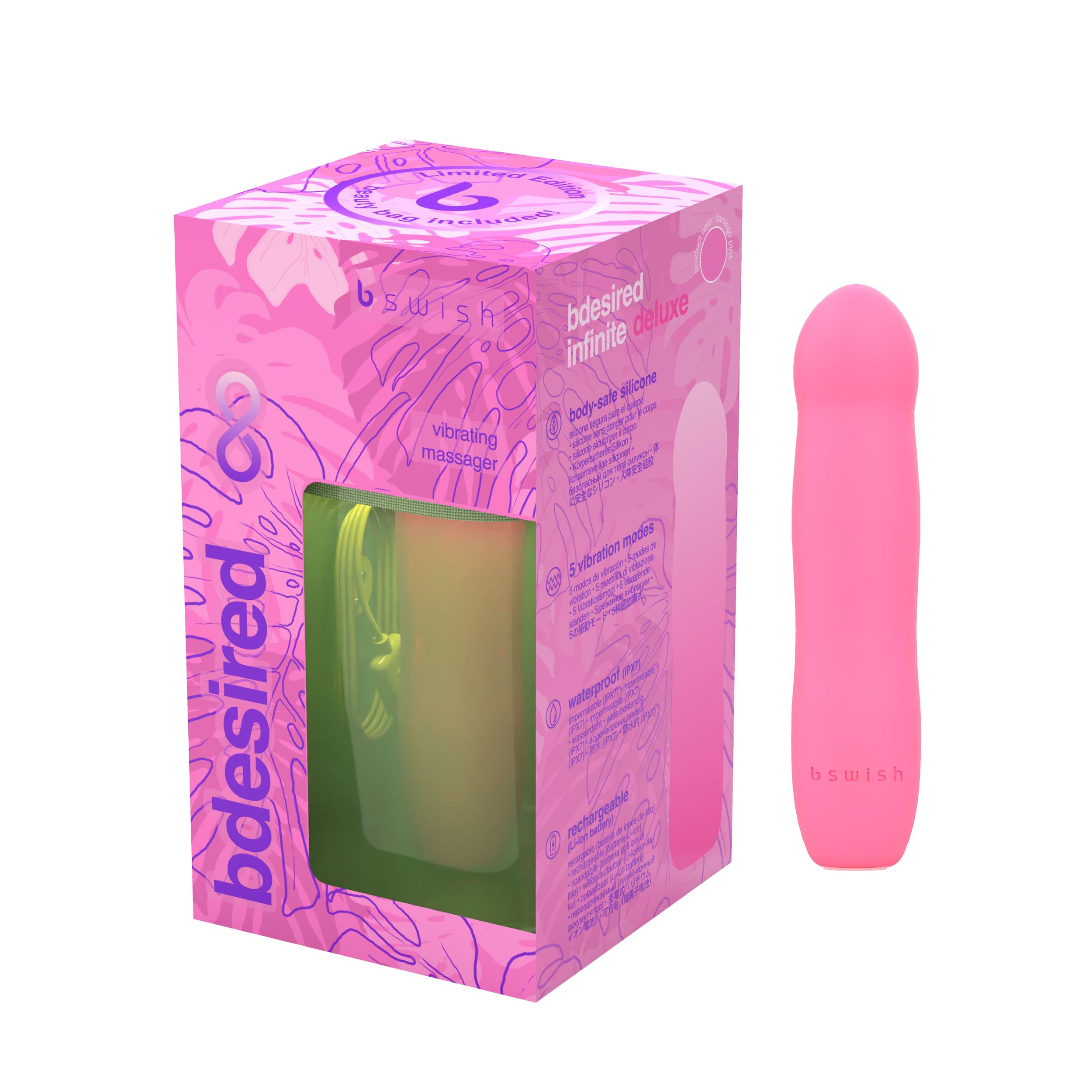 B Swish – BDESIRED INFINITE DELUXE Vibrator Beauty Edition – Roze - Afbeelding 3