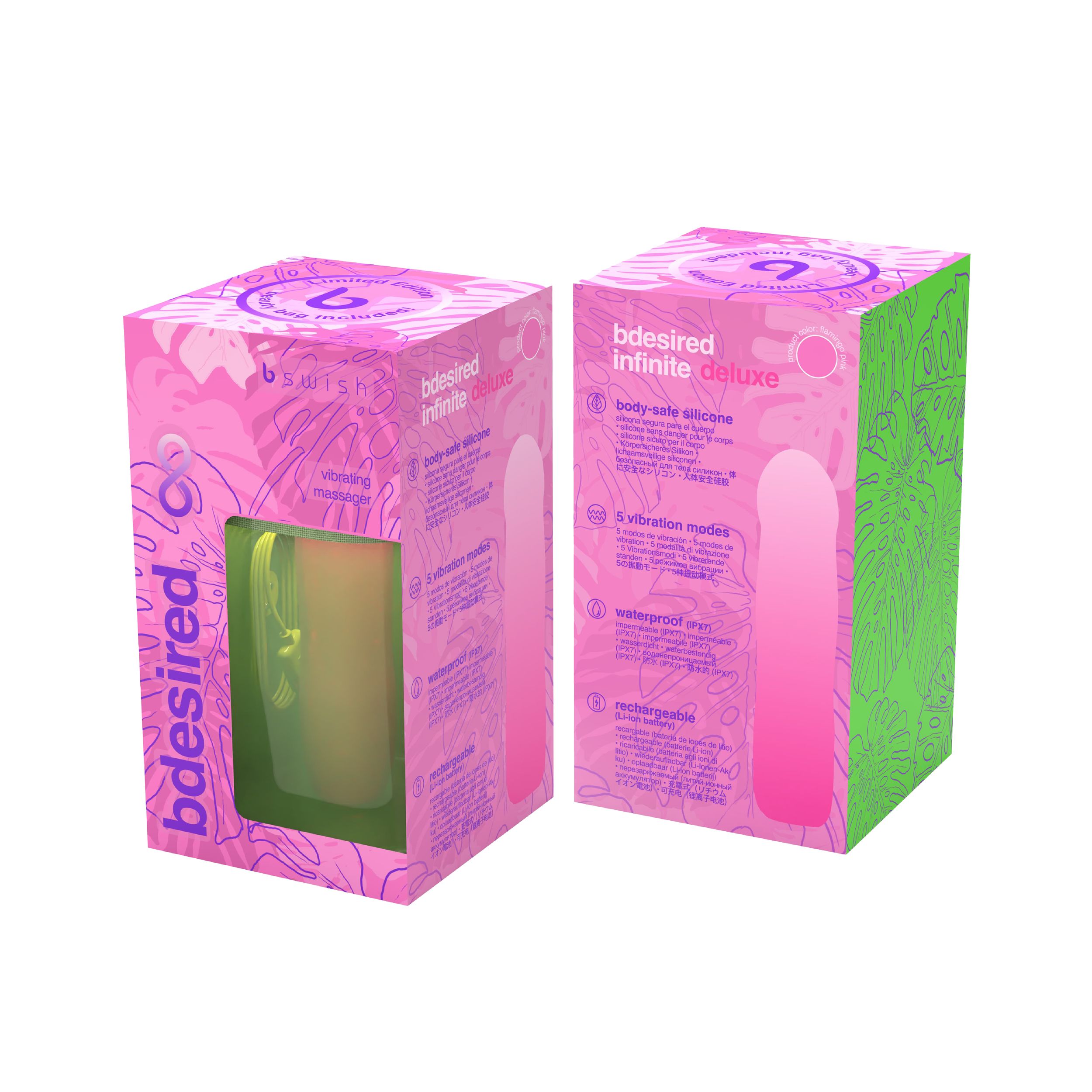 B Swish – BDESIRED INFINITE DELUXE Vibrator Beauty Edition – Roze - Afbeelding 4