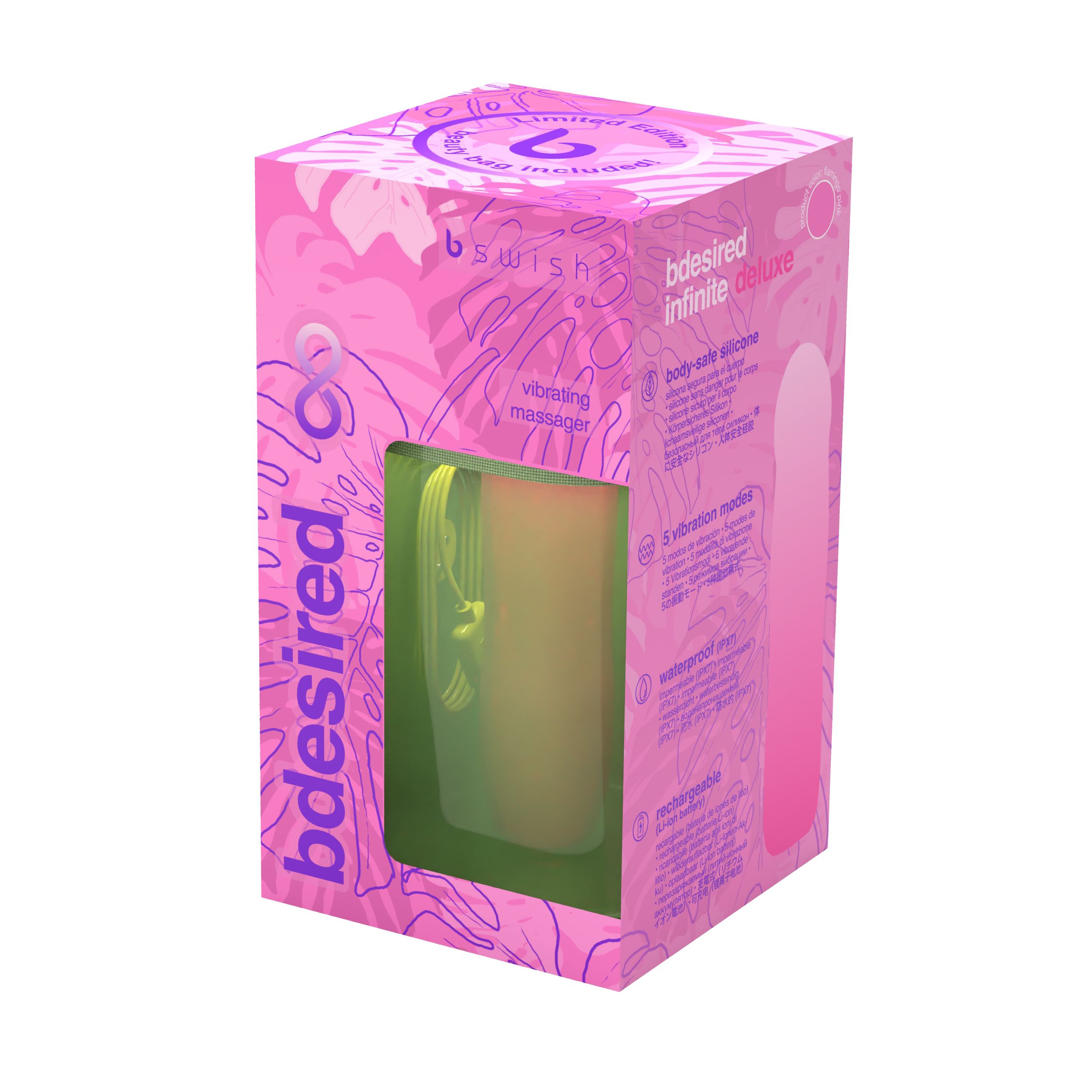 B Swish – BDESIRED INFINITE DELUXE Vibrator Beauty Edition – Roze - Afbeelding 5