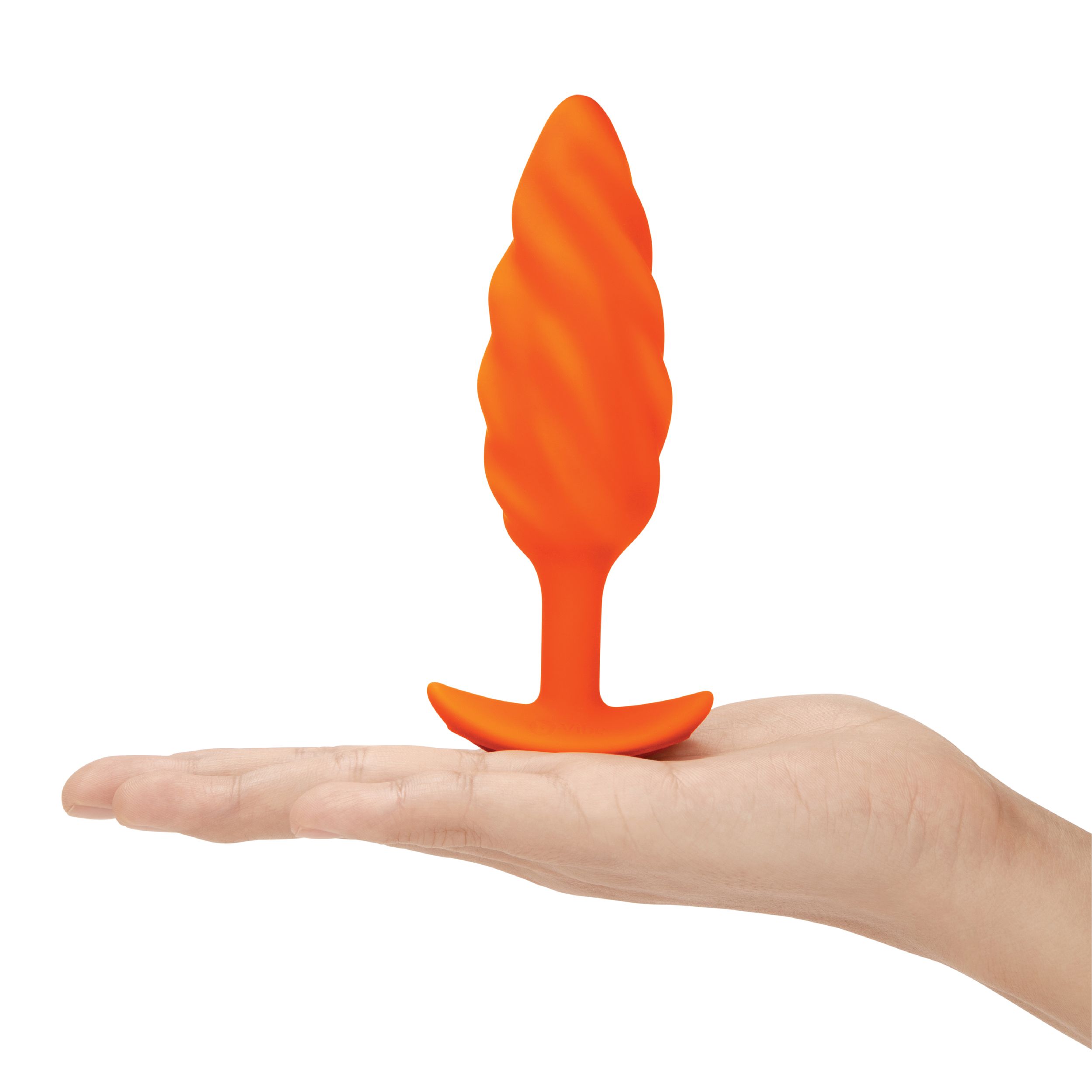 B-Vibe - Texture Plug Swirl Oranje - Afbeelding 4