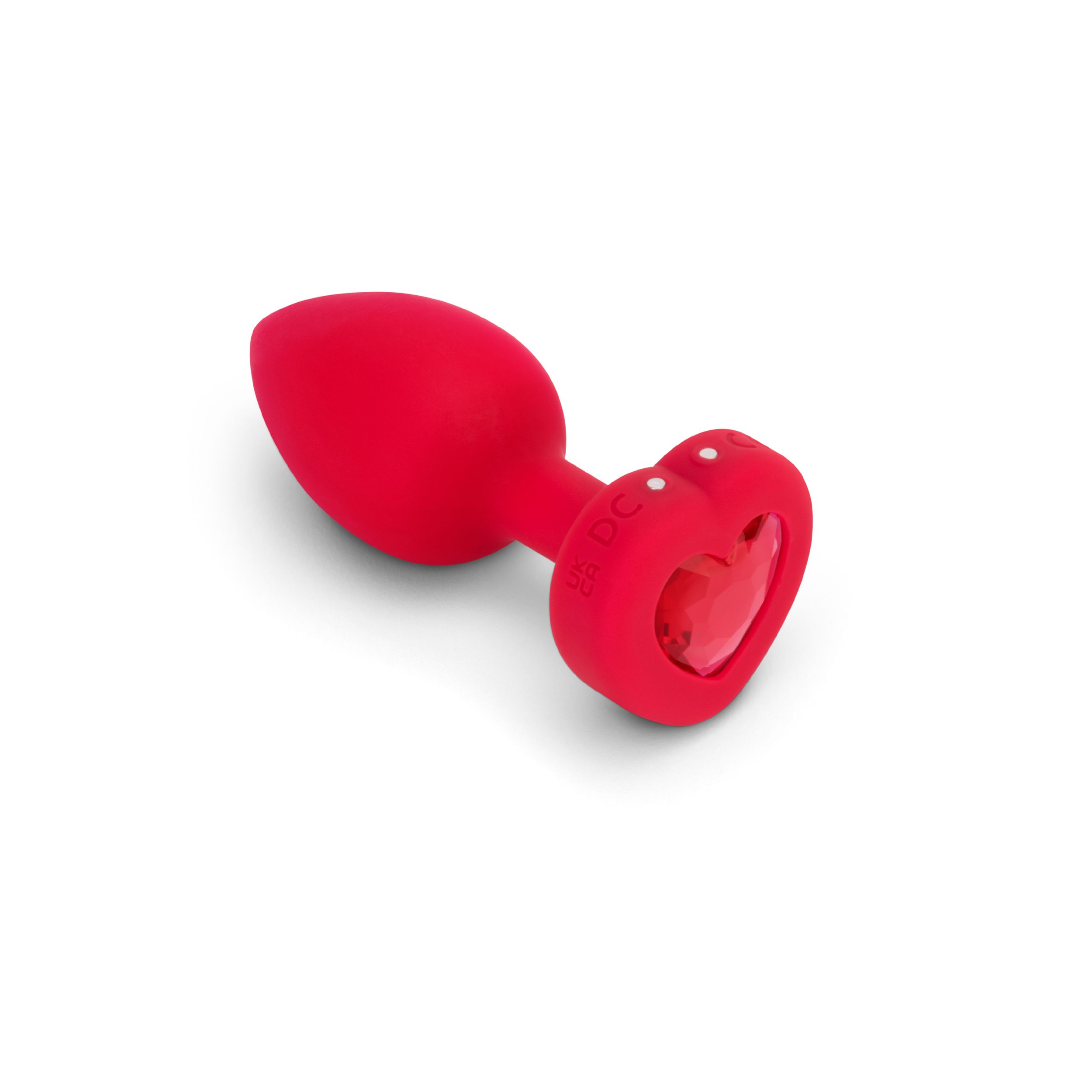 B-Vibe - Vibrerende Hartvormige Butt Plug M/L Rood - Afbeelding 2