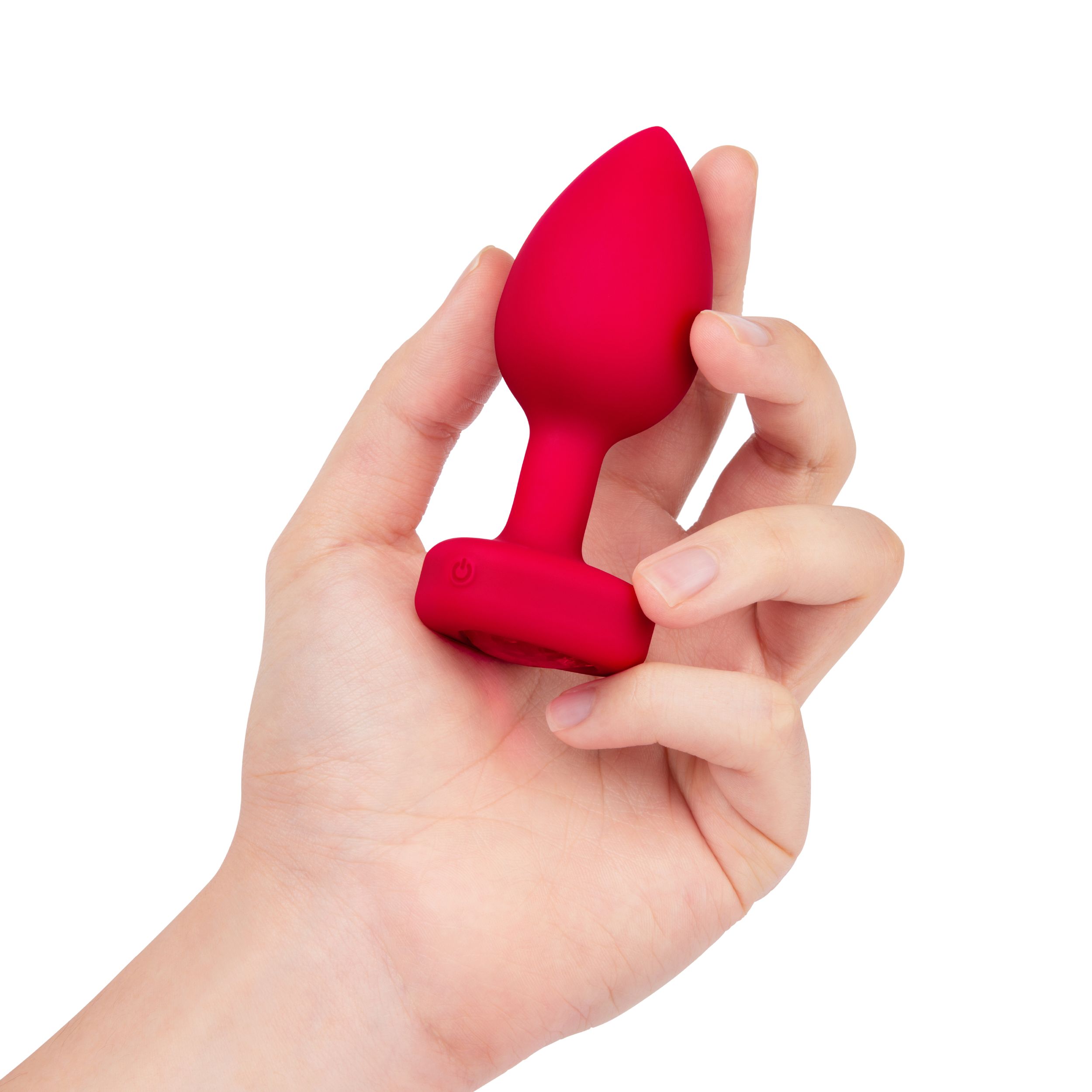 B-Vibe - Vibrerende Hartvormige Butt Plug M/L Rood - Afbeelding 4