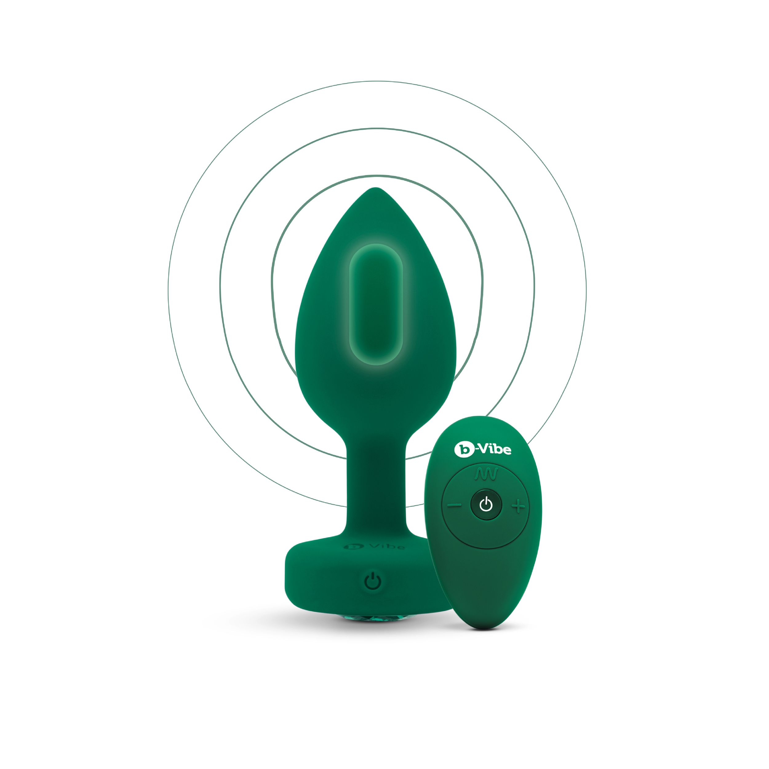 B-Vibe - Vibrerende Juwelen Plug M/L Groen - Afbeelding 3