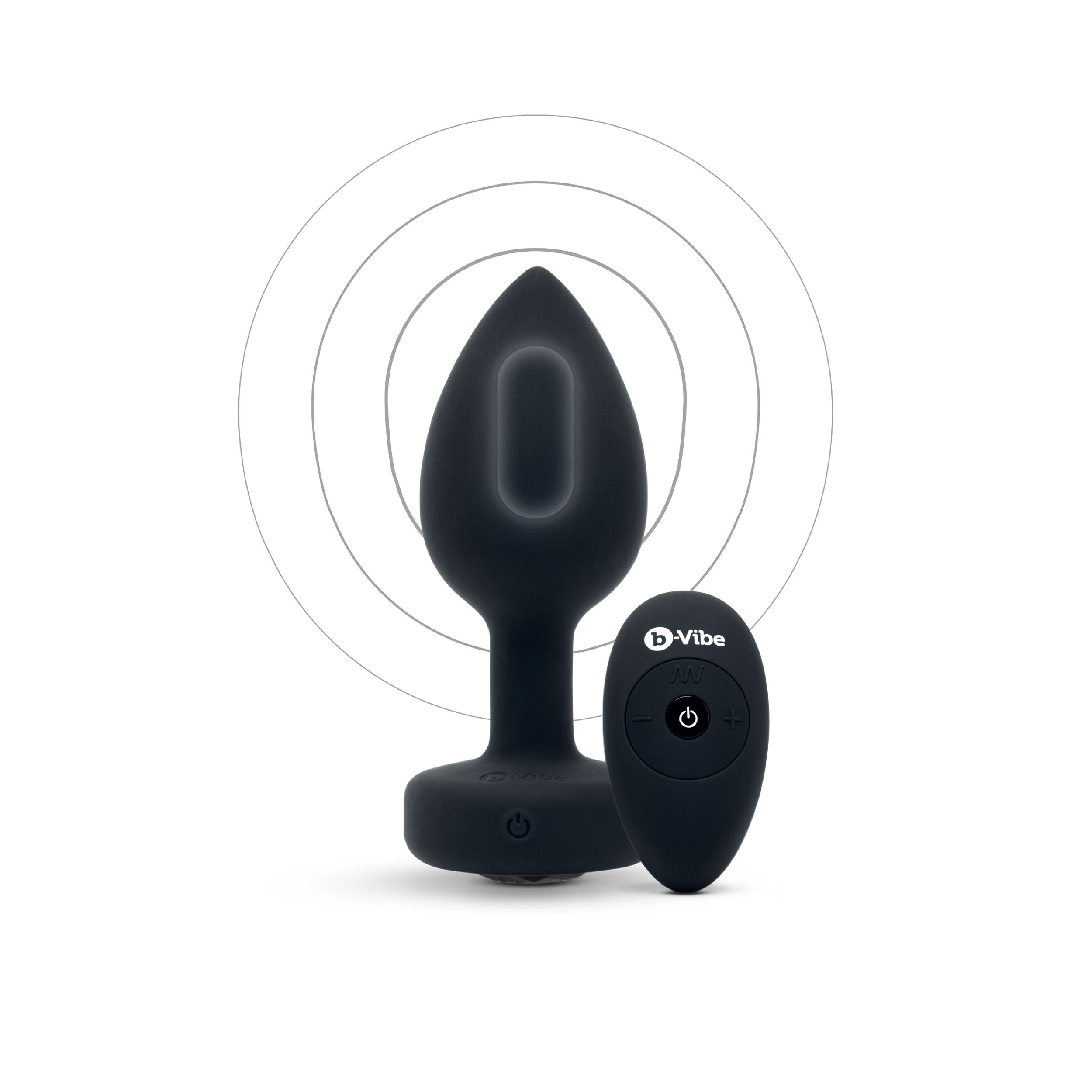 B-Vibe - Vibrerende Juwelen Plug M/L Zwart - Afbeelding 3