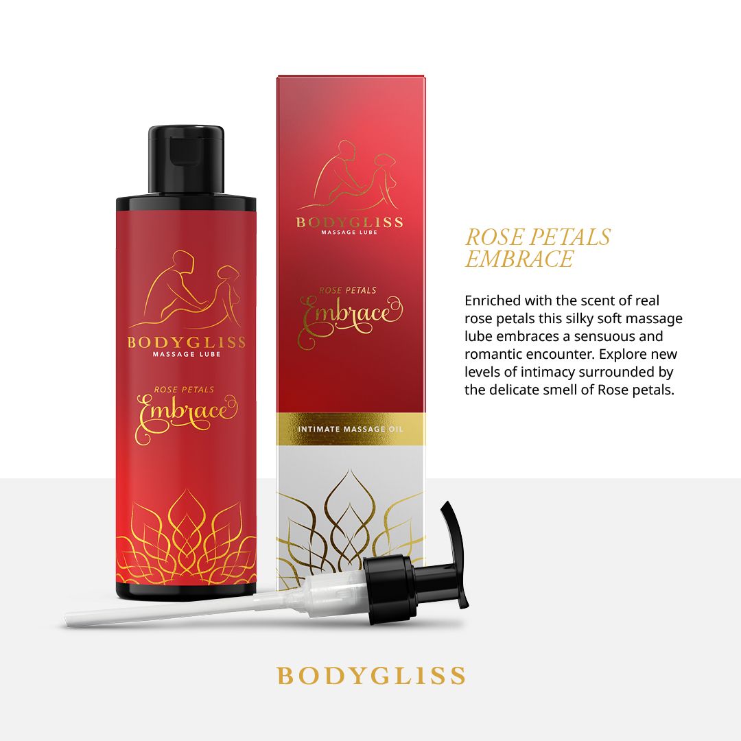 BodyGliss - Massage Olie En Glijmiddel in 1 Rozenblaadjes -150 ml - Afbeelding 2