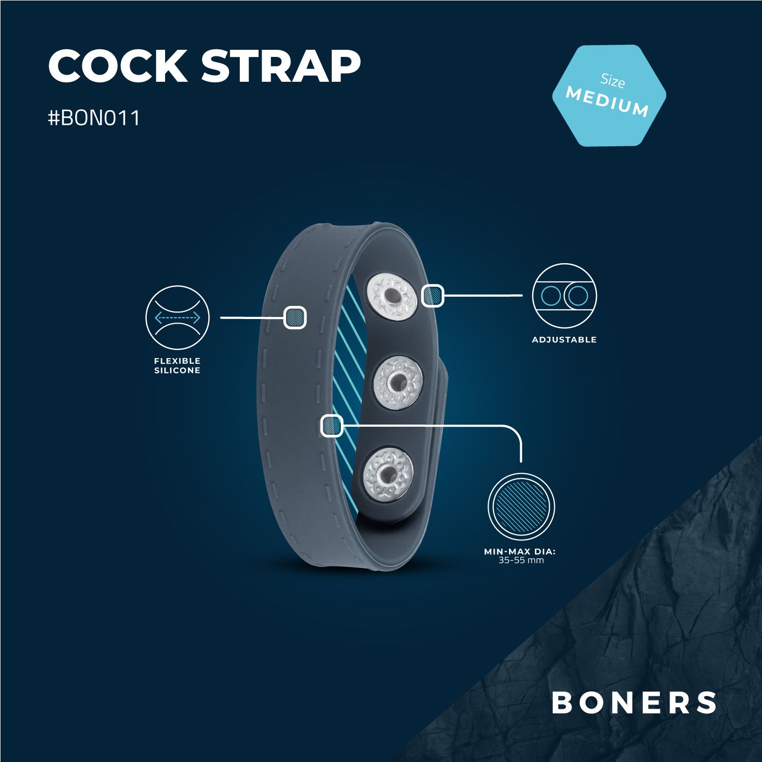 Boners Cock Strap - Maat S/M - Afbeelding 2