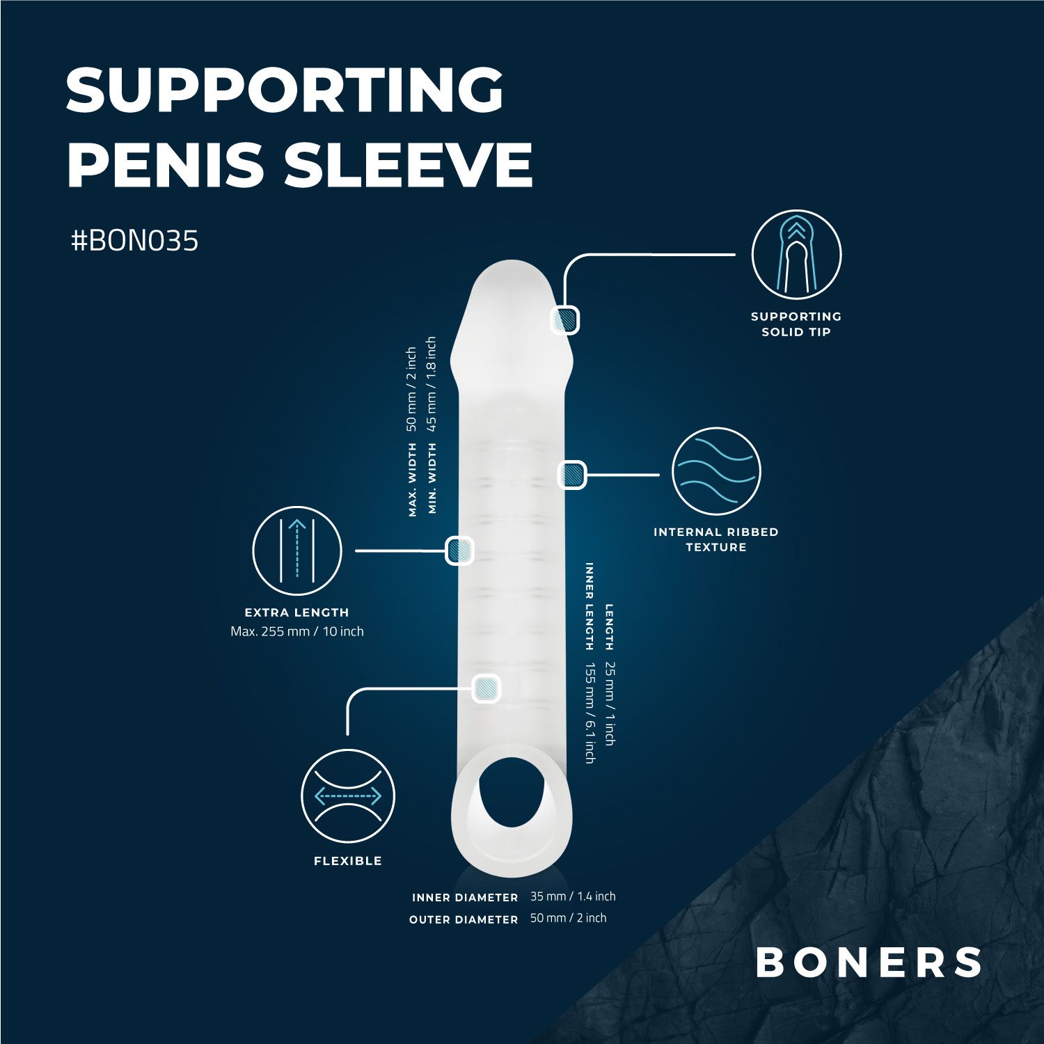 Boners Ondersteunende Penis Sleeve - Afbeelding 2