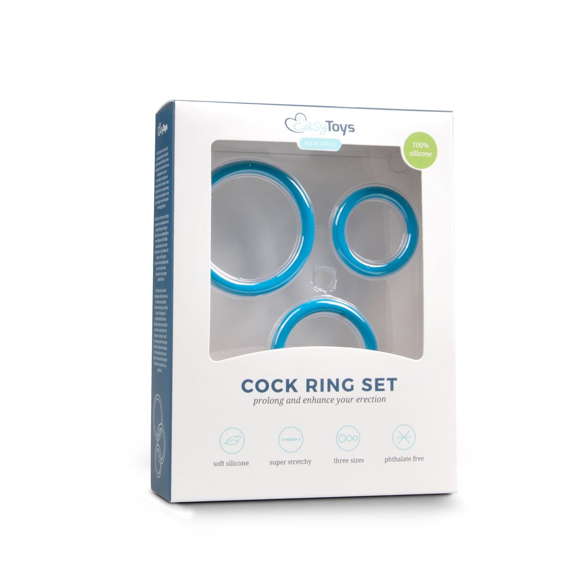 Cockring set - drie maten - blauw - Afbeelding 2