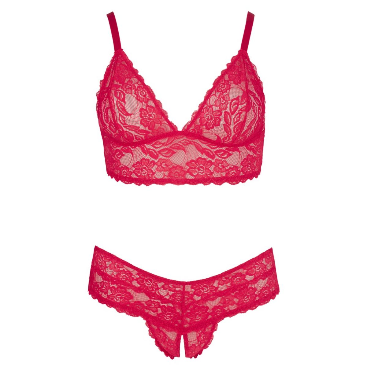 Cottelli Collection - Kruisloze Kanten Lingerieset - Afbeelding 5