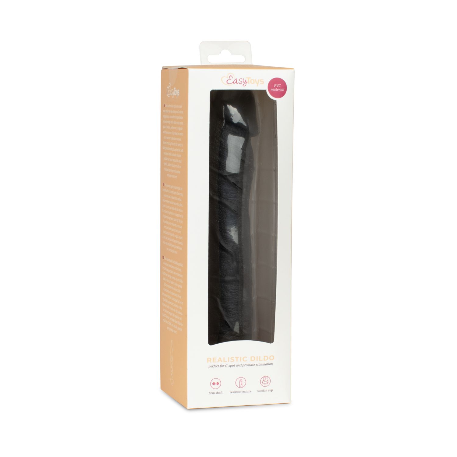 Dildo zonder ballen 22,5 cm - Zwart - Afbeelding 4
