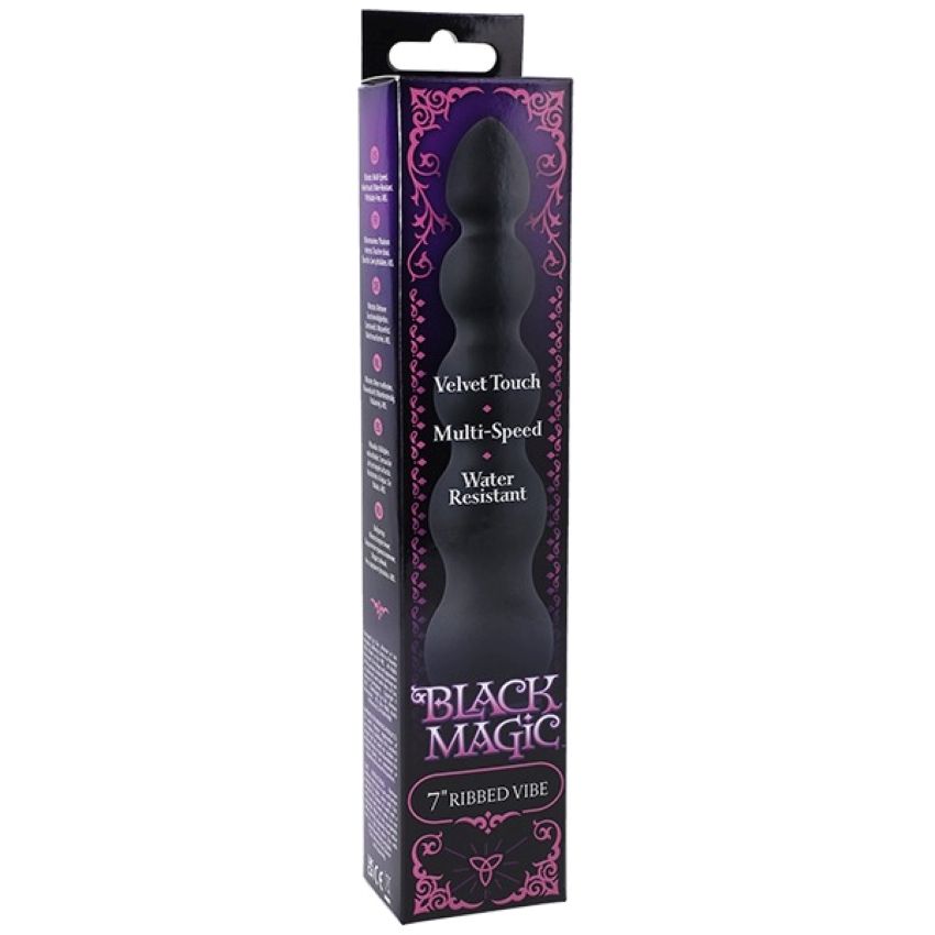 Doc Johnson - Black Magic Ribbed Vibe Vibrator - Zwart - Afbeelding 2