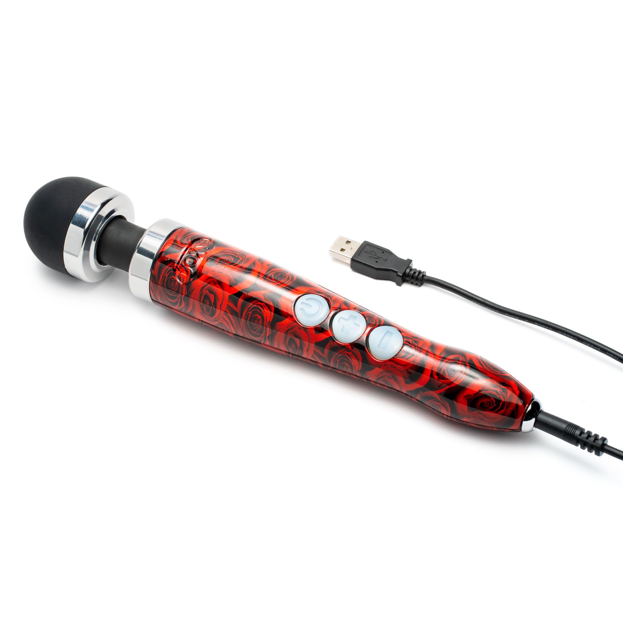 Doxy - Die Cast 3R Oplaadbare Wand Massager Rose Pattern - Afbeelding 4