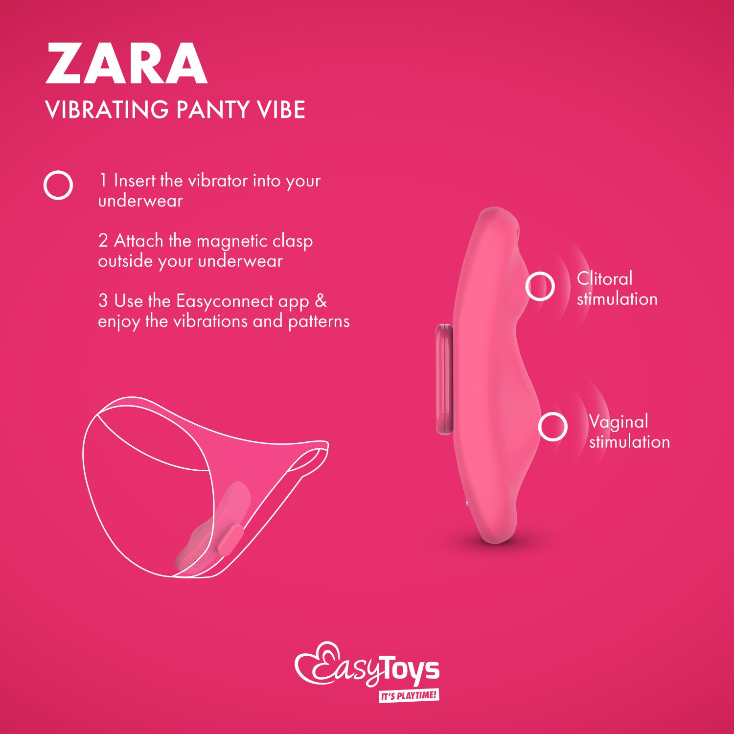 EasyConnect - Panty Vibrator Zara app gestuurd - Afbeelding 4