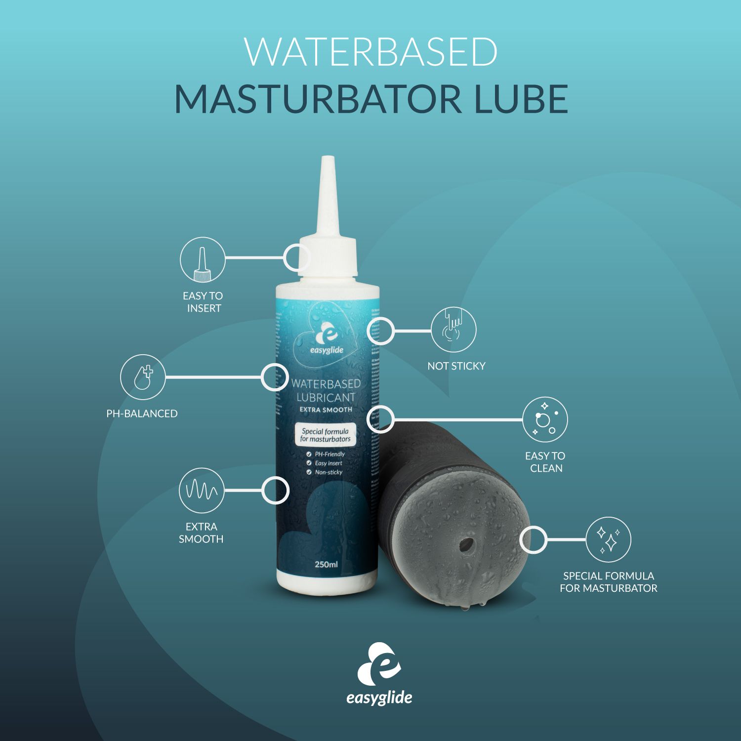 EasyGlide Masturbator Glijmiddel Extra Smooth - 250ml - Afbeelding 5
