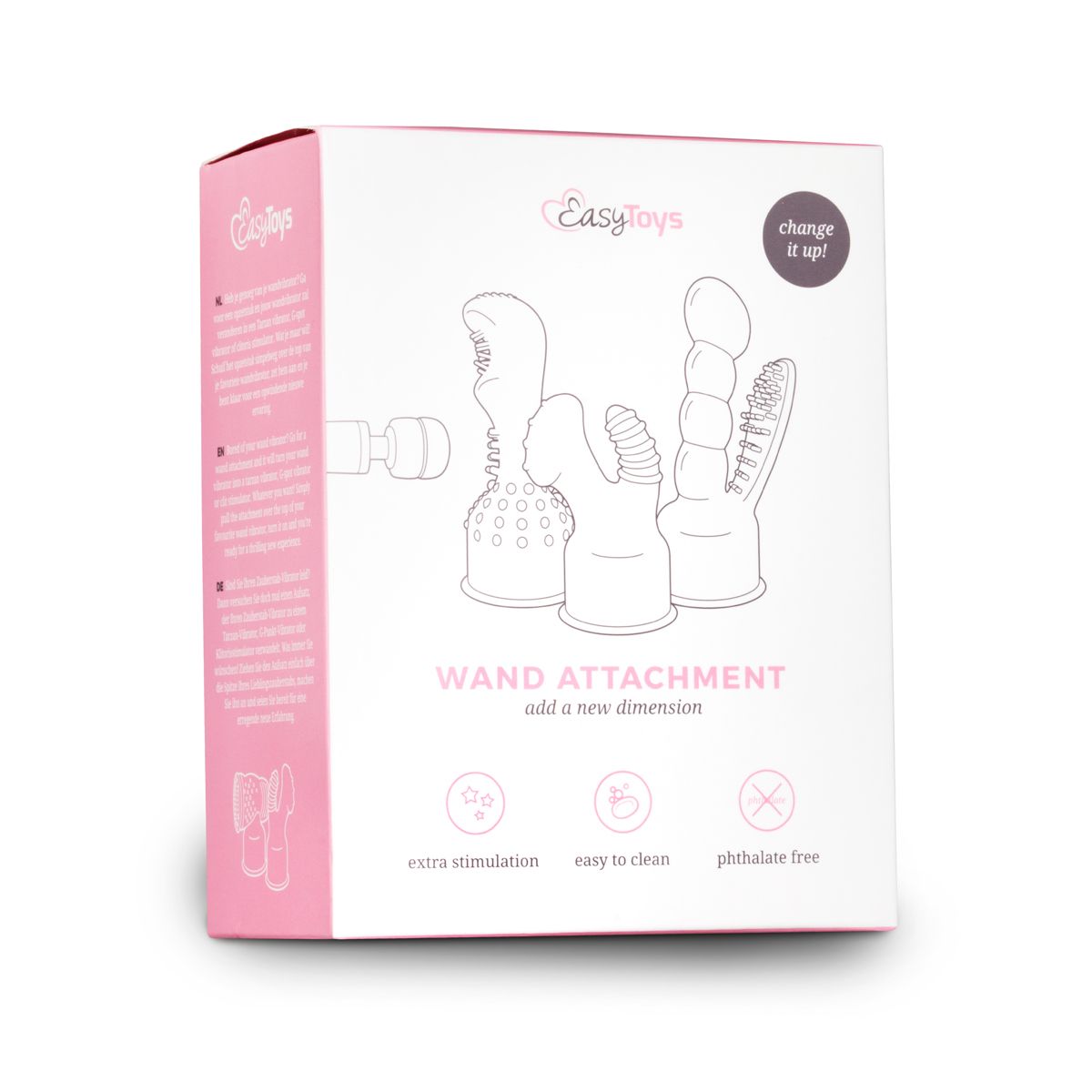 EasyToys Wand Collection – Opzetstuk Met Masturbator - Zwart - Afbeelding 2