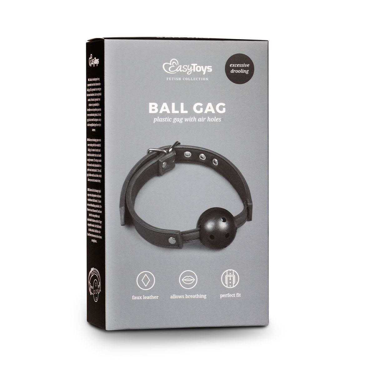 Easytoys Fetish - Ball gag met PVC bal - Zwart - Afbeelding 2