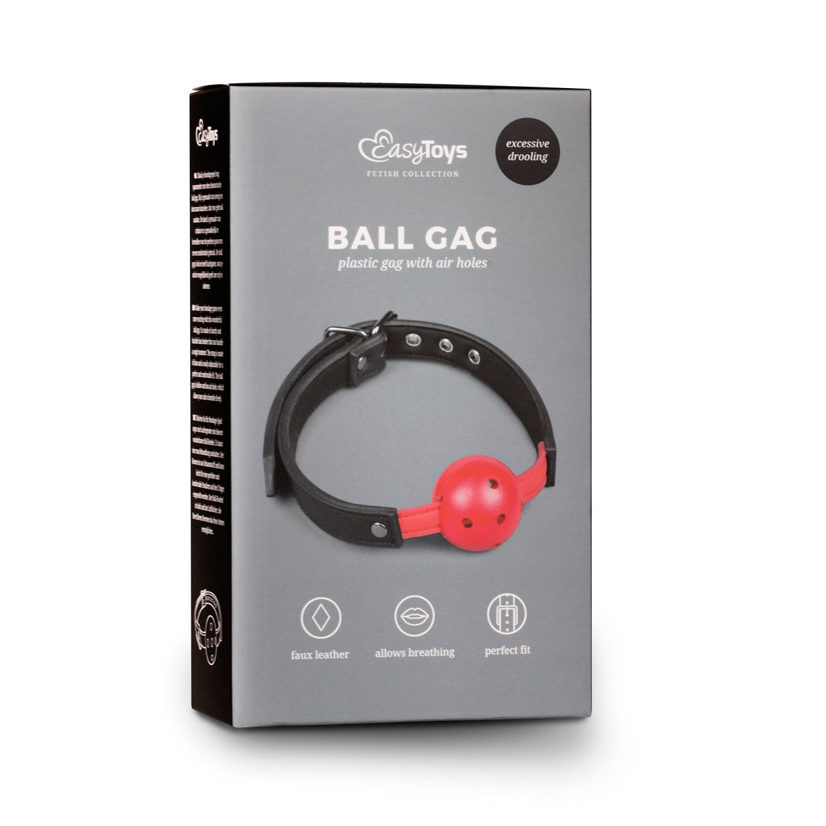 Easytoys Fetish - Ball gag met bal van PVC - Rood - Afbeelding 2