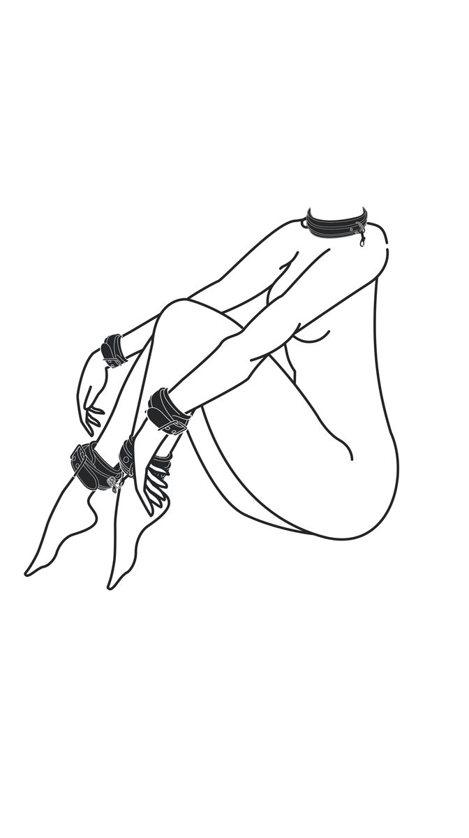 Easytoys Fetish - Bondage Set - Halsband en Hand - en Enkelboeien - Afbeelding 2