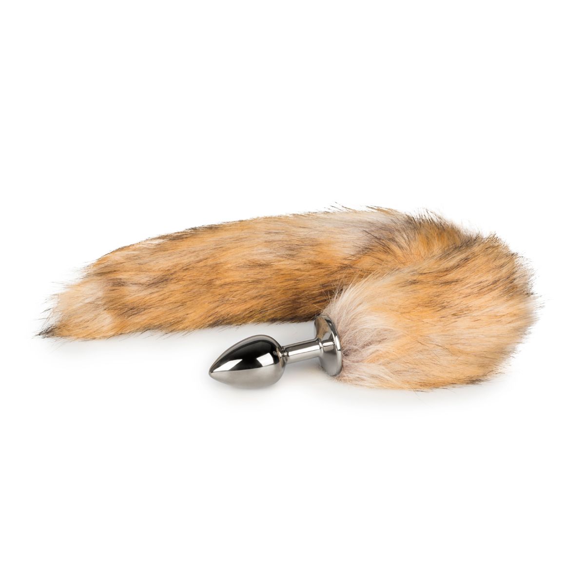 Easytoys Fetish - Buttplug Zilver – Beige Vossenstaart