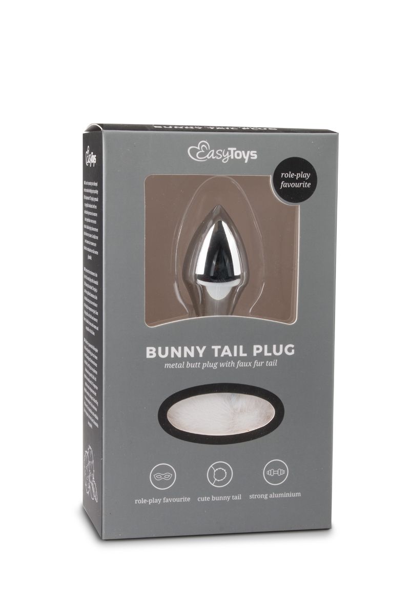 Easytoys Fetish - Buttplug met konijnenstaart - Wit - Afbeelding 2
