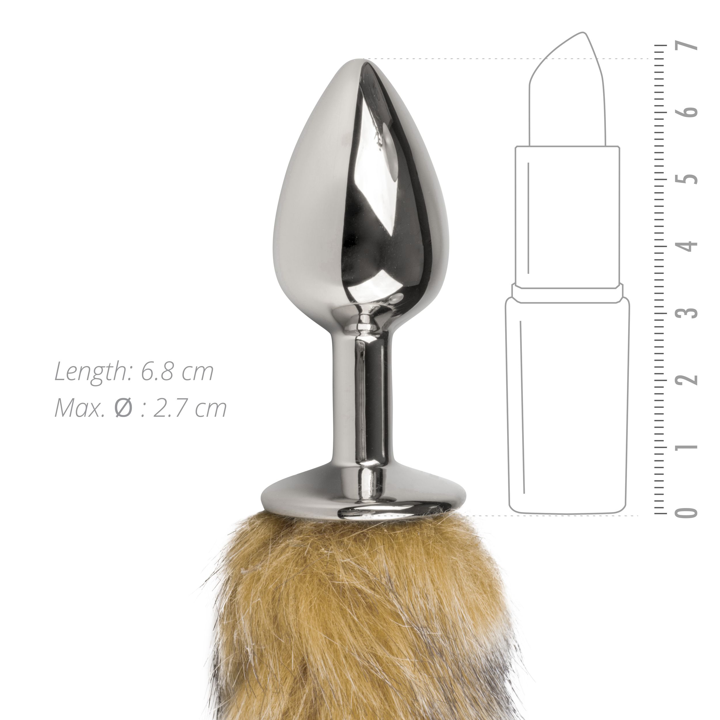 Easytoys Fetish - Buttplug – Bruine Vossenstaart - Afbeelding 3