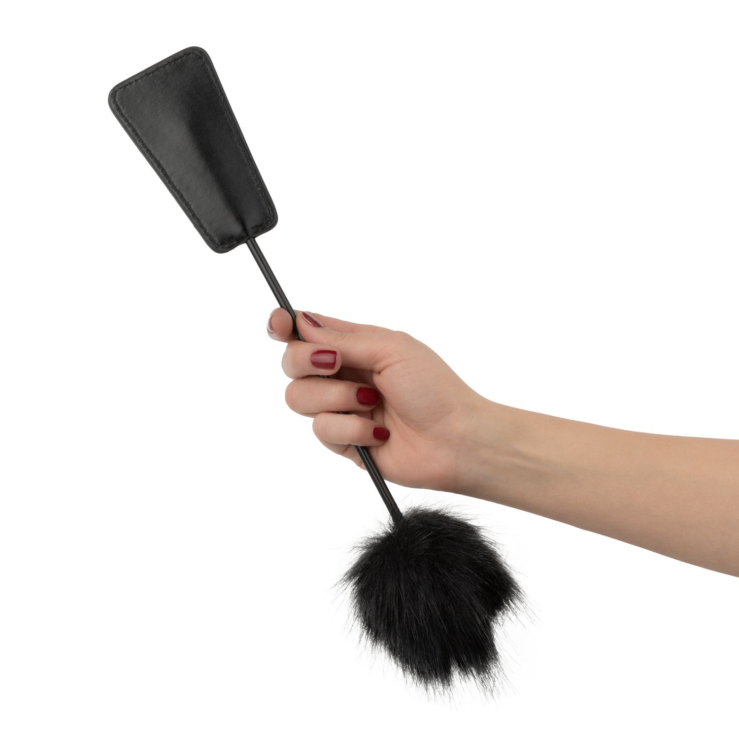 Easytoys Fetish - Fluffy Kietelaar en Zweepje in 1 - Zwart - Afbeelding 2