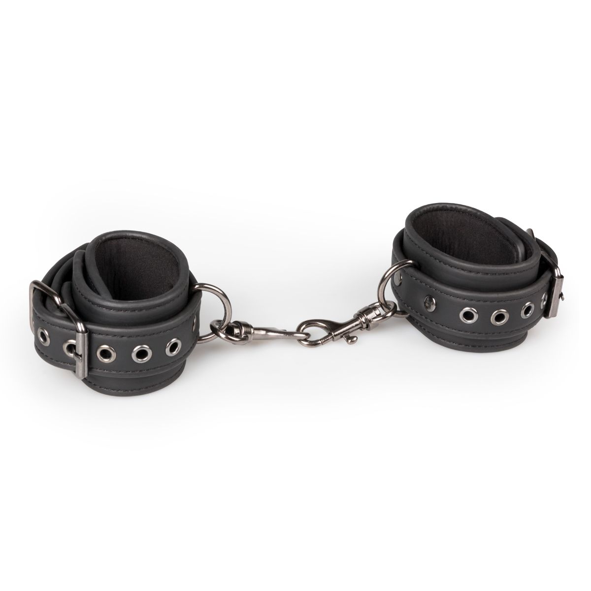 Easytoys Fetish - Kunstlederen Handboeien - Zwart - Afbeelding 2