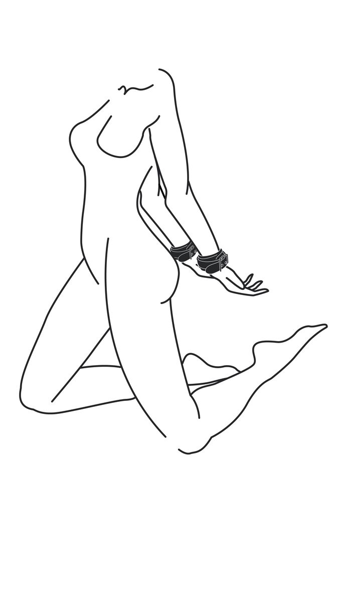 Easytoys Fetish - Kunstlederen Handboeien - Zwart - Afbeelding 5
