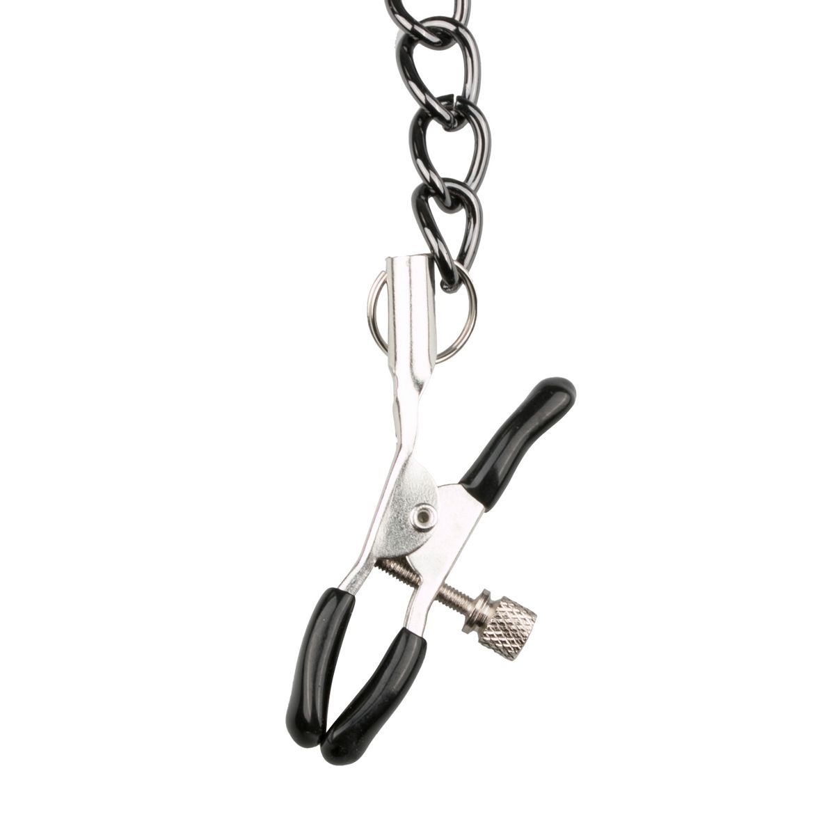 Easytoys Fetish - Kunstleren halsband met tepelklemmen - Afbeelding 5