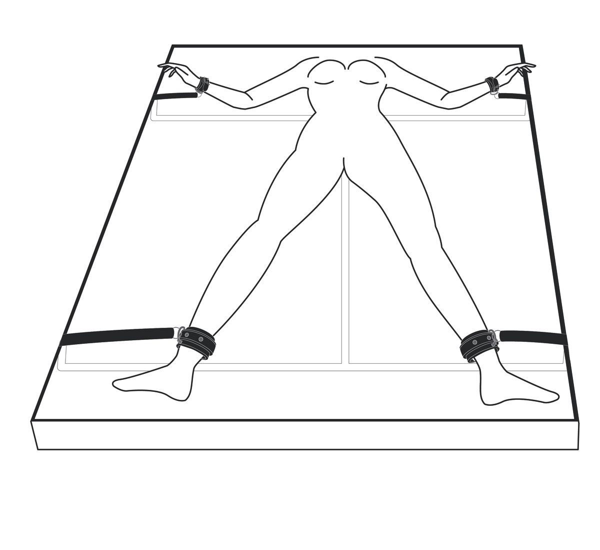 Easytoys Fetish - Under Mattress Restraint Set - Afbeelding 2