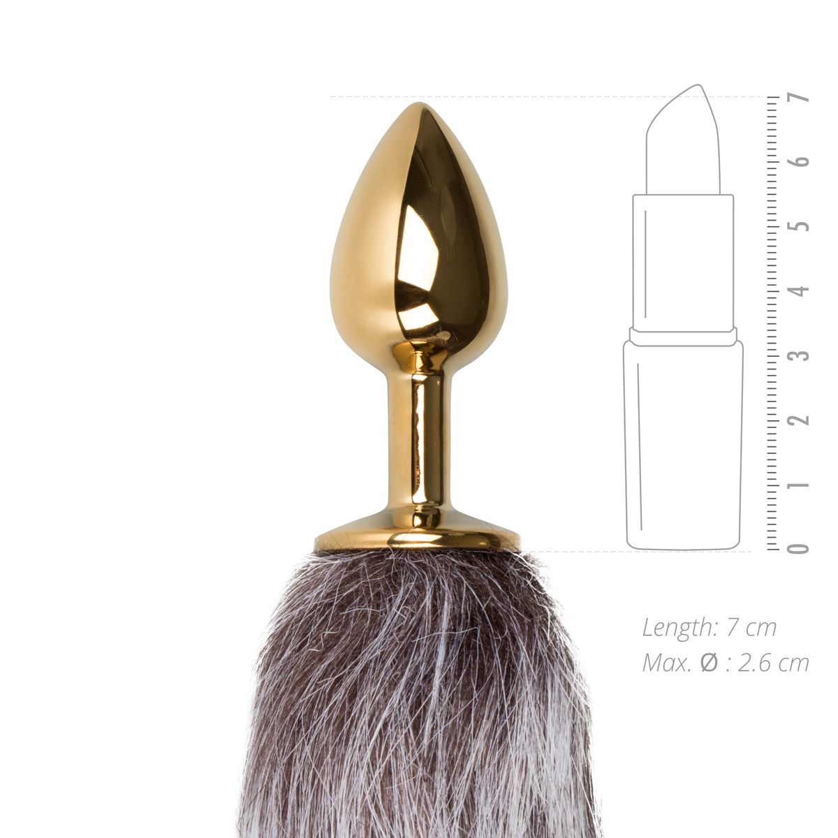 Easytoys Fetish - Vossenstaart buttplug S - Goud/Bruin - Afbeelding 3