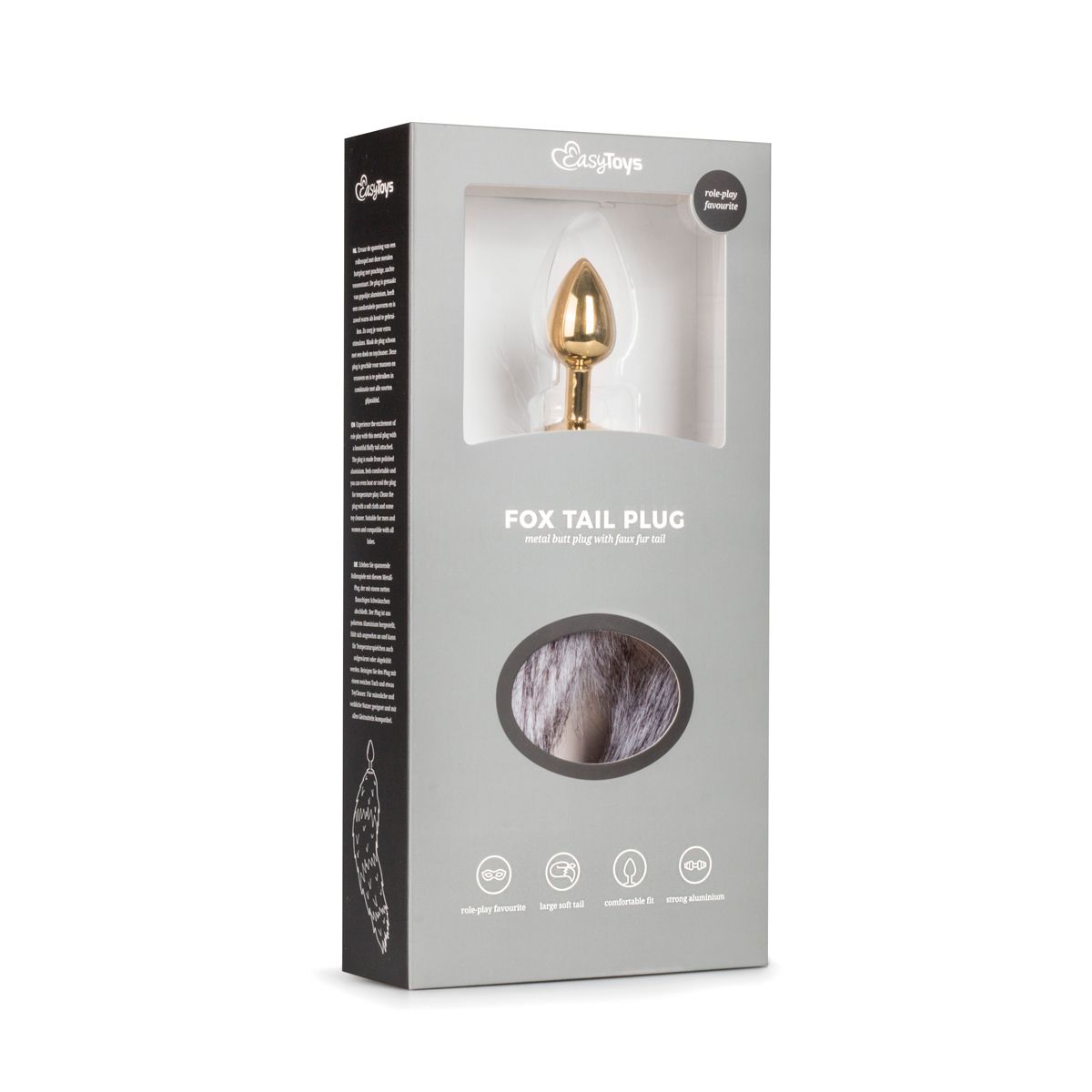 Easytoys Fetish - Vossenstaart buttplug S - Goud/Bruin - Afbeelding 5