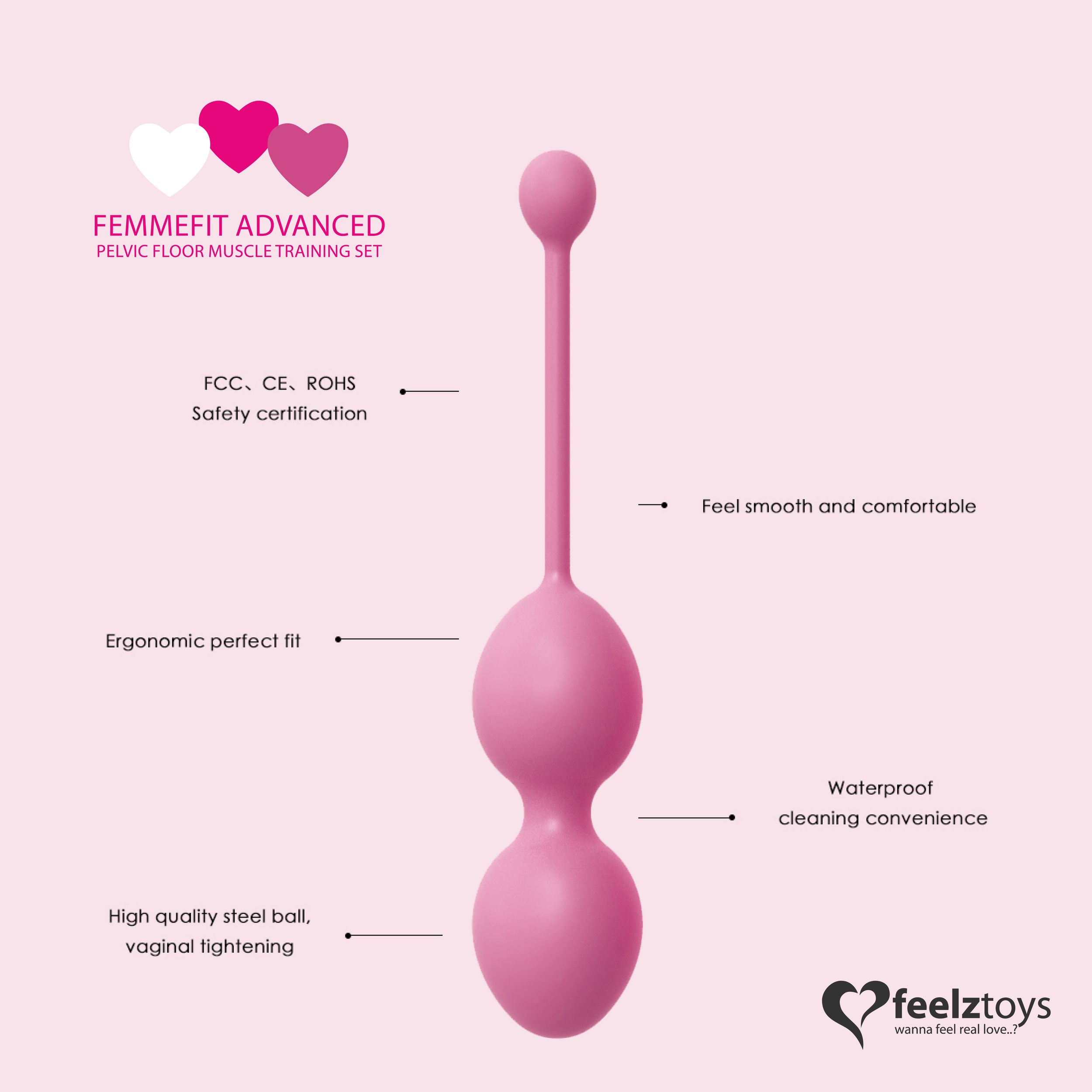 FeelzToys - FemmeFit Bekkenspier Training Set 3 st - Afbeelding 2