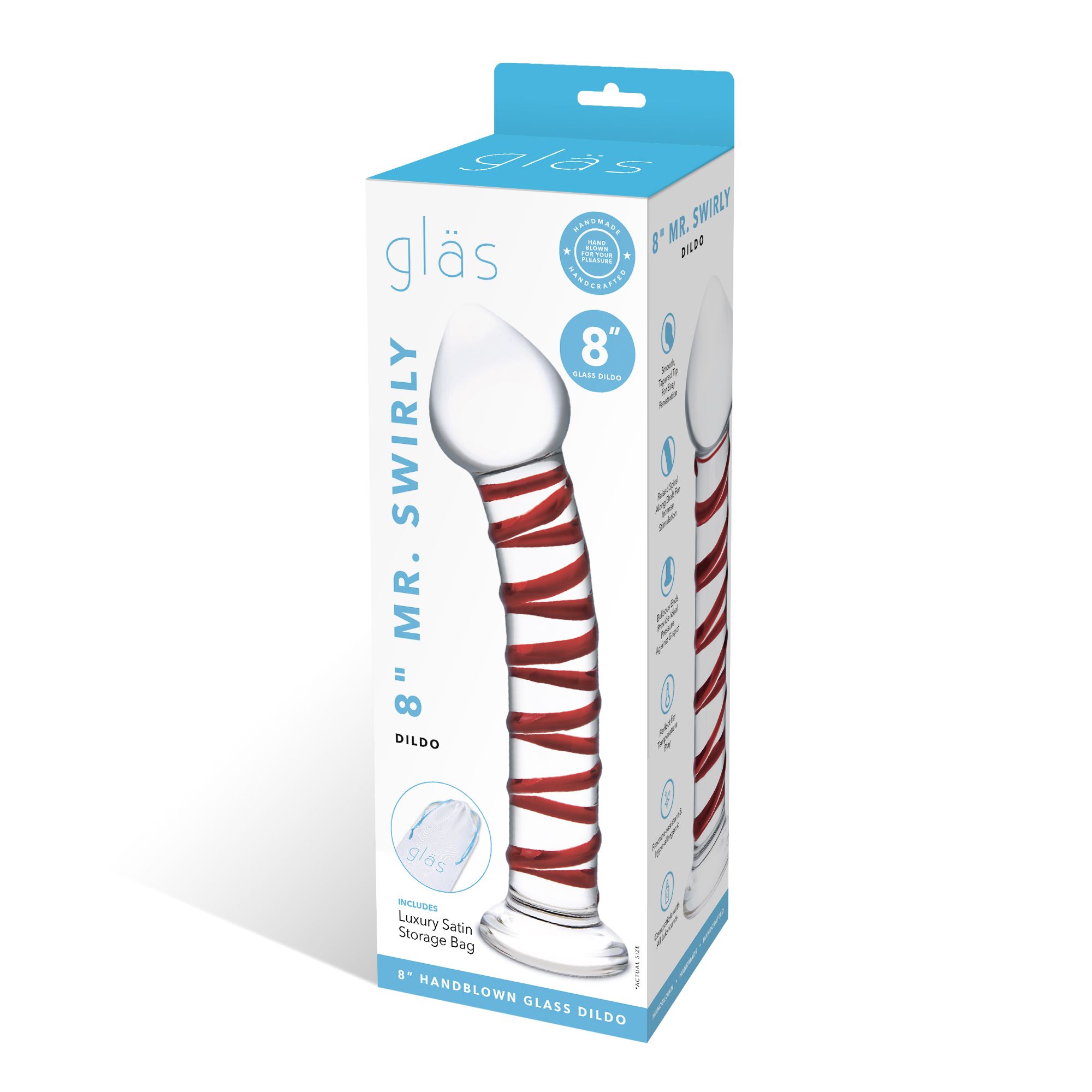 Glas - Mr. Swirly Dildo 20,3 cm - Afbeelding 3