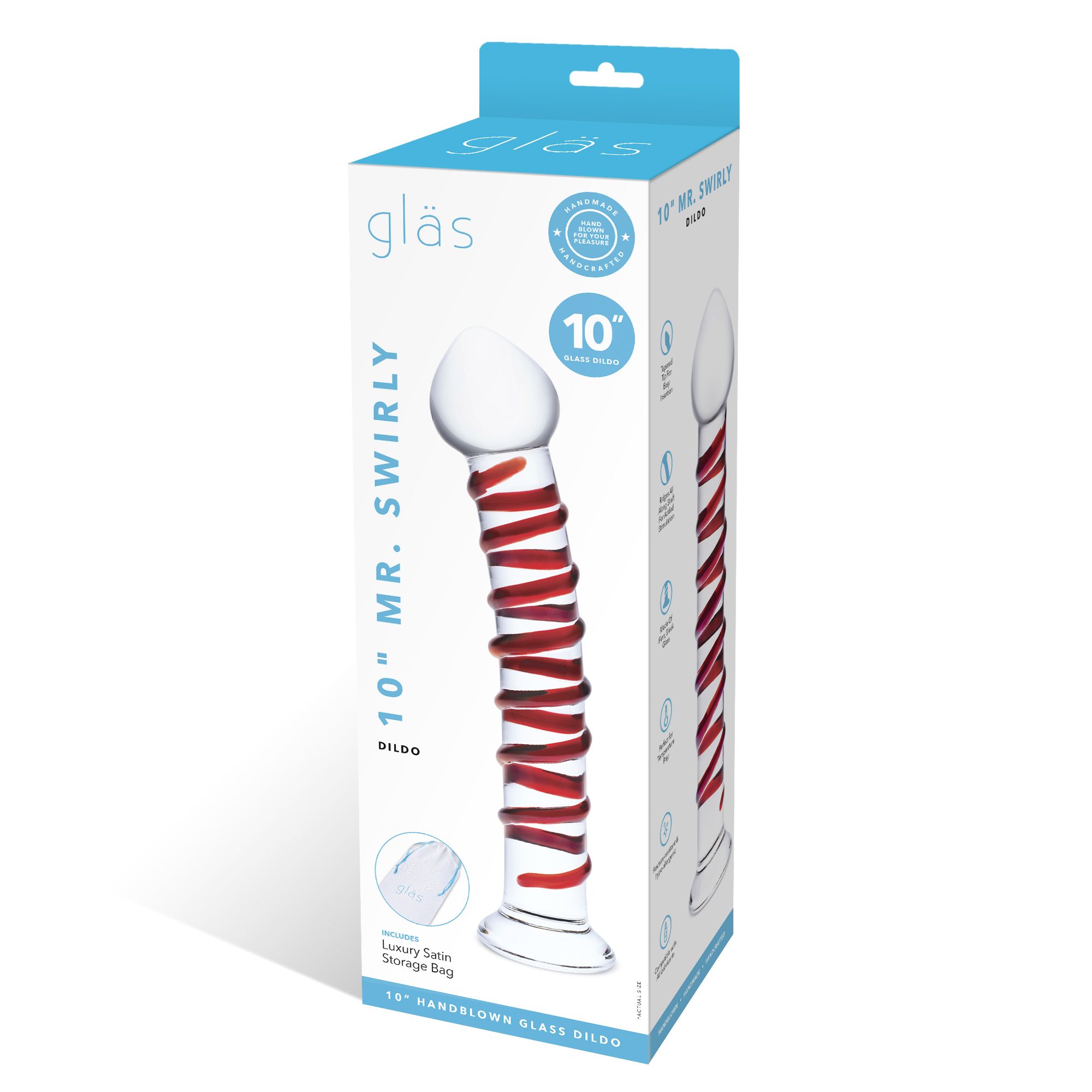 Glas - Mr. Swirly Dildo 25,5 cm - Afbeelding 4