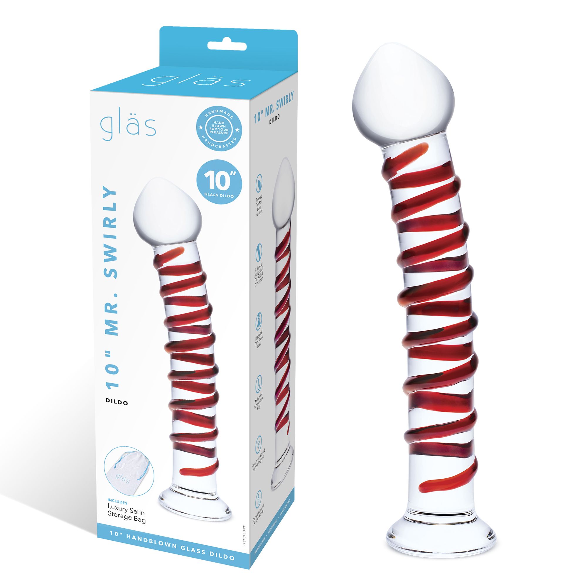 Glas - Mr. Swirly Dildo 25,5 cm - Afbeelding 5