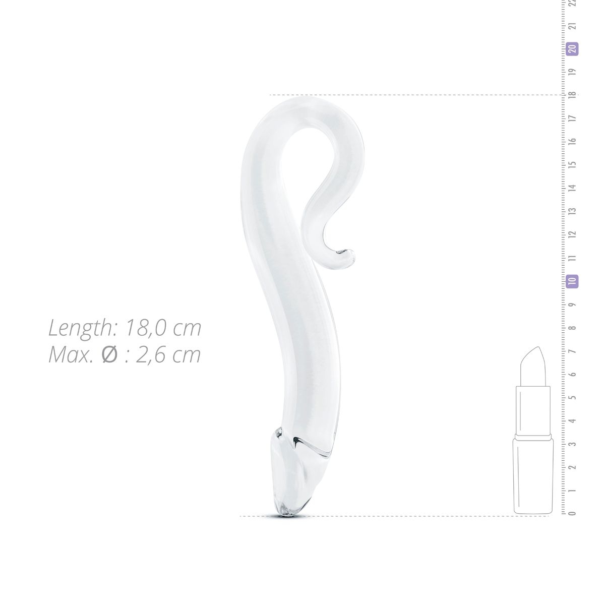 Glazen G-Spot/Prostaat Dildo No. 14 - Afbeelding 4