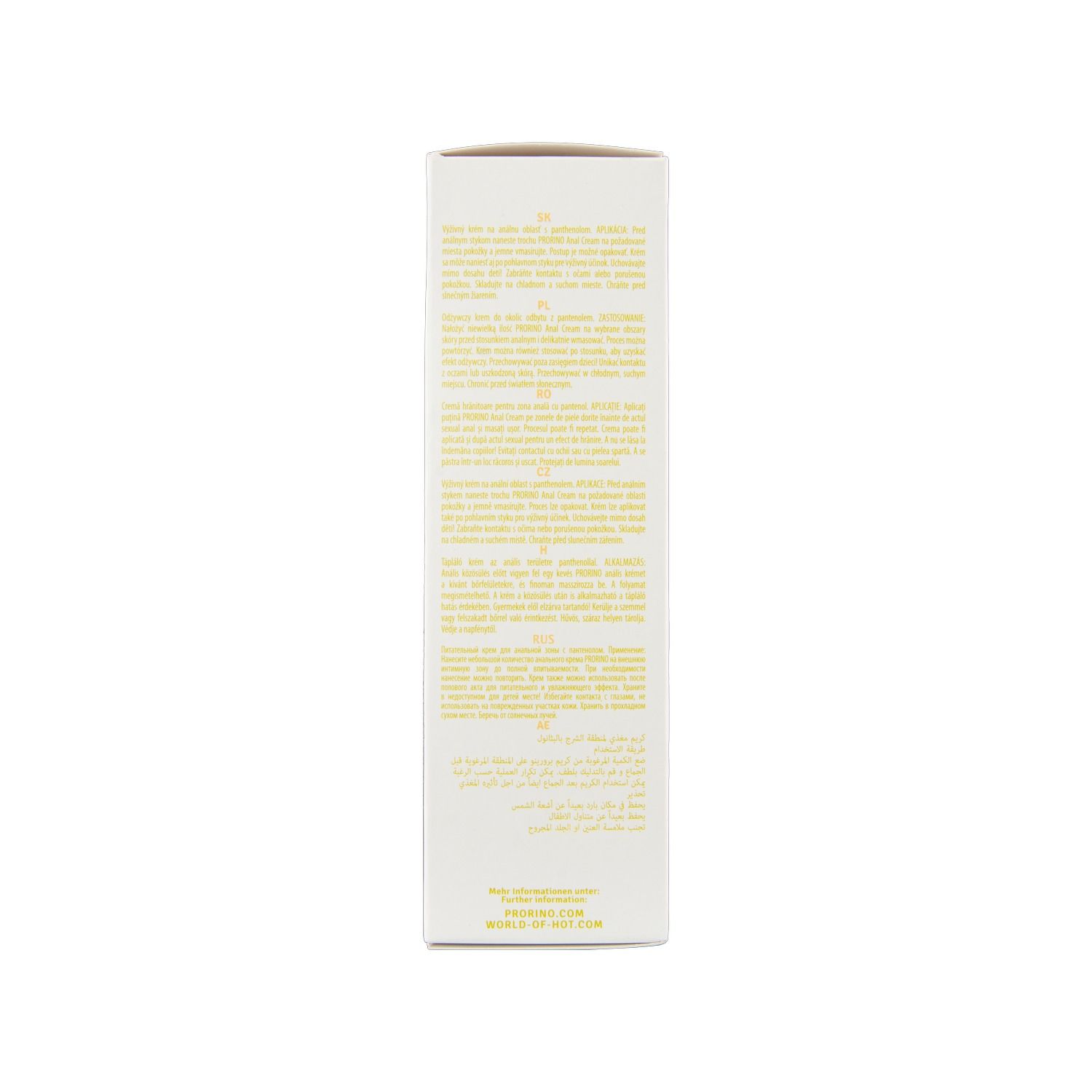 HOT - PRORINO Sensitive Anal Comfort Cream - 100 ml - Afbeelding 2