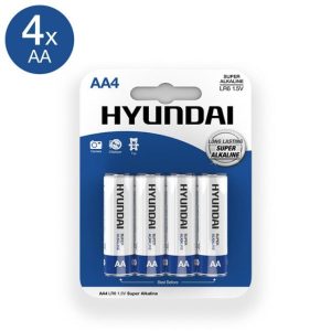 Hyundai - Super Alkaline AA-Batterijen - 4 Stuks