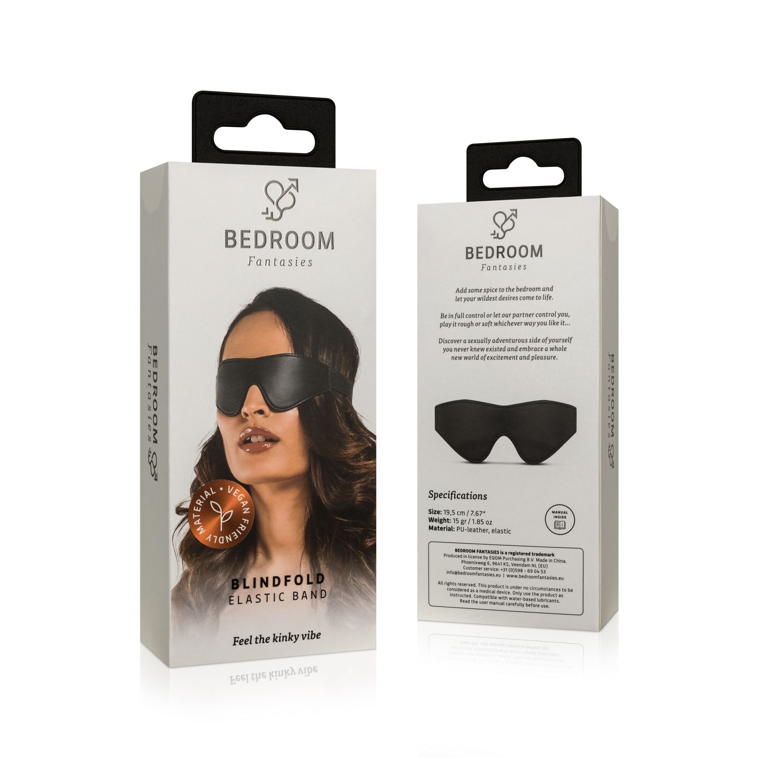 Imitatieleren Oogmasker - Zwart - Afbeelding 5