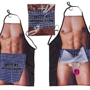 Keukenschort - Mannelijk lichaam met verrassende penis