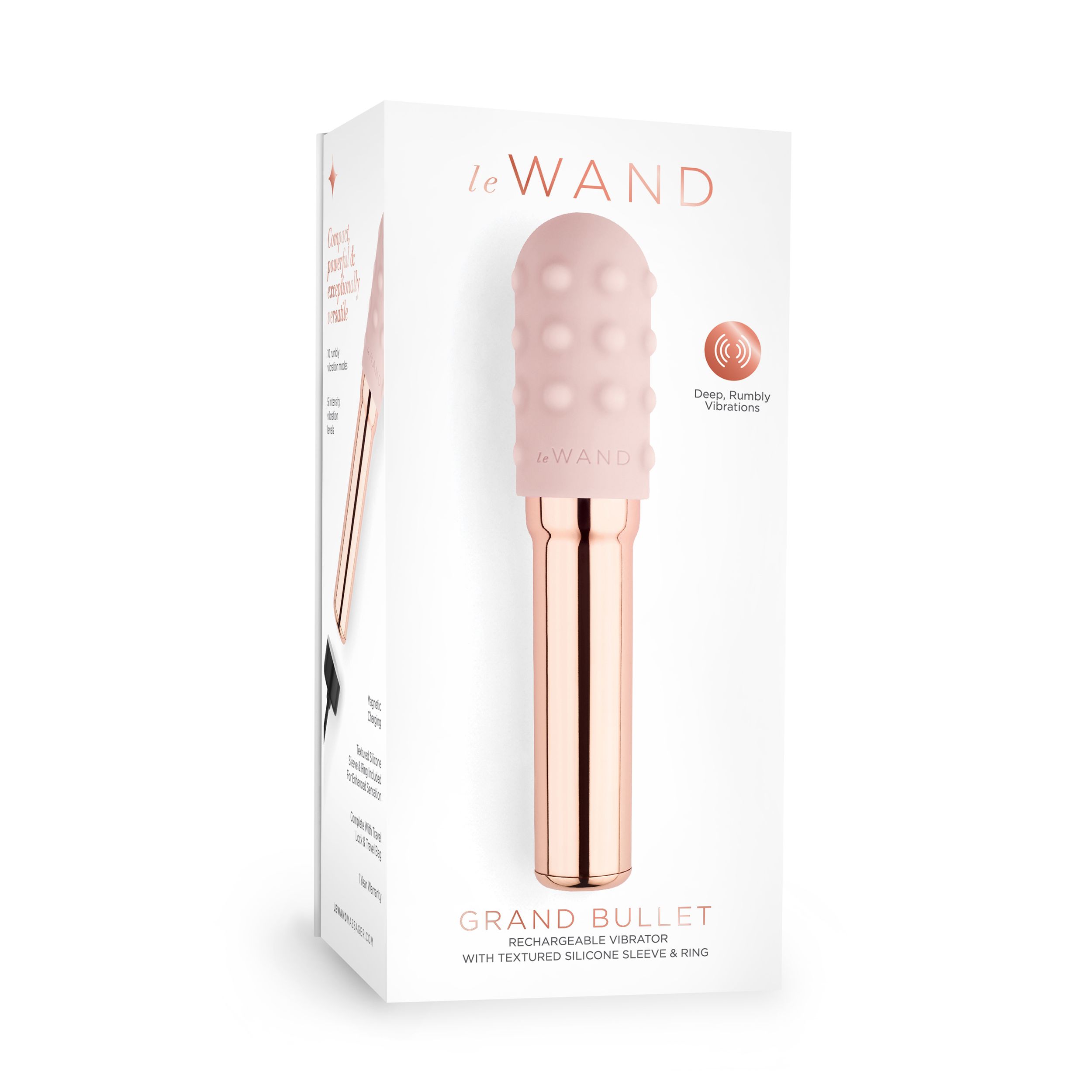 Le Wand - Grand Bullet Rechargeable Vibrator Rose Gold - Afbeelding 3