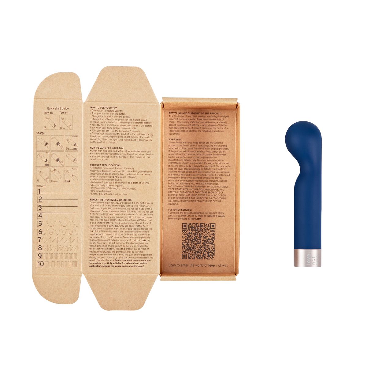 Love Not War – KAMA G-Spot Vibrator – Blauw - Afbeelding 4