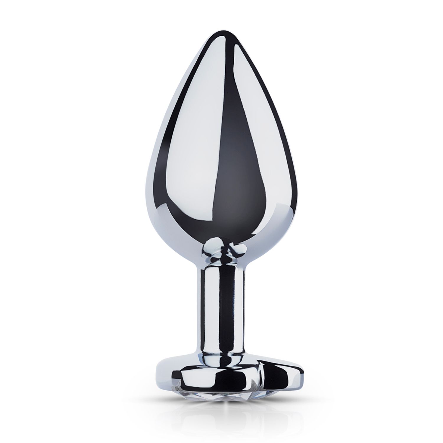Metalen buttplug met hartje - zilverkleurig - Afbeelding 2
