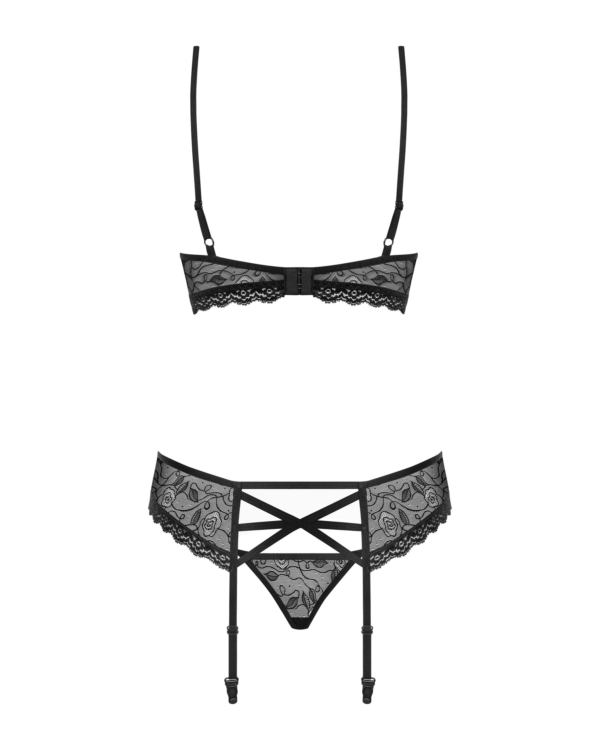 Obsessive - Fabulous Jarretelset - Zwart - Afbeelding 4