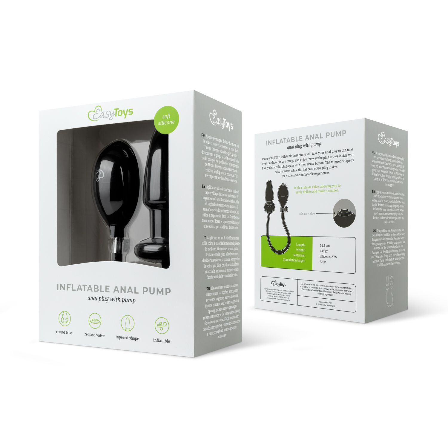 Opblaasbare Anaal Plug - Zwart - Afbeelding 2
