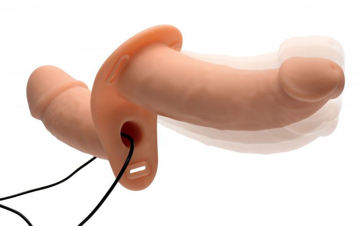 Power Pegger Dubbele Strap-On Vibrator - Afbeelding 2