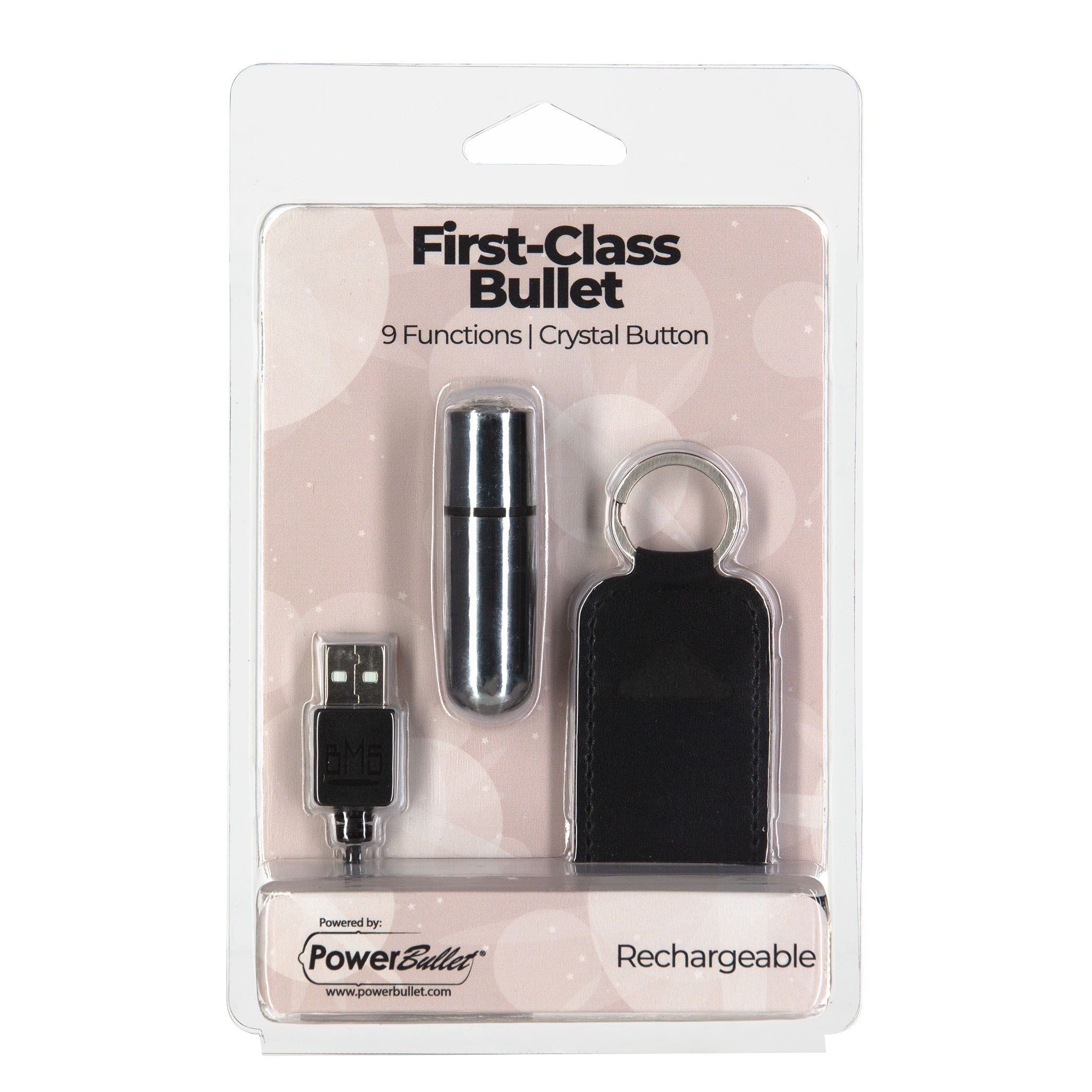PowerBullet - First Class Mini Bulllet met Kristal 9 Standen Zilver - Afbeelding 3